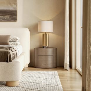 复古轻奢台灯客厅卧室书房展厅床头台灯新款大理石金属台灯