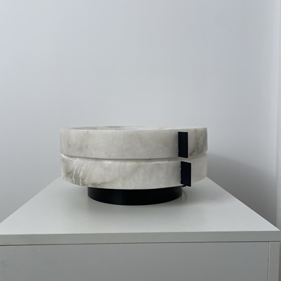 中古风天然云石设计师床头台灯