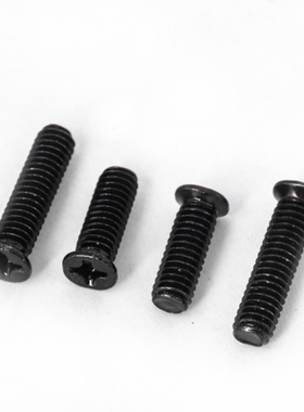 镀黑色FM十字小沉头螺丝平头薄头小头机螺钉M1.6M2M2.5M3M4