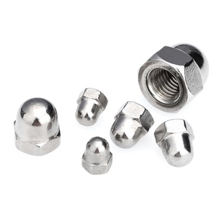 饰螺丝帽带半球头六角螺帽M3M4 304不锈钢盖型螺母装 M24 316 201