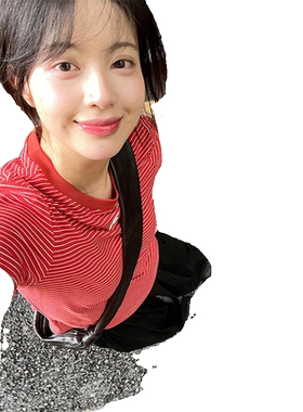 撞色条纹红色正肩短袖t恤女夏季
