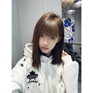 美式高街枫叶刺绣白灰色连帽卫衣女2026春秋新款宽松情侣百搭外套