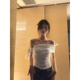 外穿斜肩无袖 纯欲辣妹吊带背心女夏季 2025新款 t恤高级感小众上衣