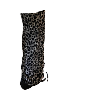 豹纹垂感冰丝休闲裤女夏季薄款2025新款宽松直筒小个子遛弯阔腿裤