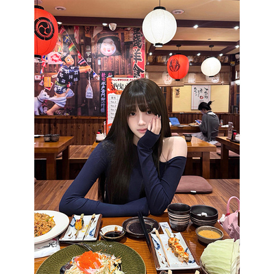 辣妹斜露肩内搭打底衫女秋季2025