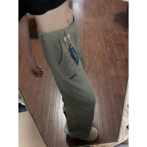 美式弯刀运动休闲卫裤女秋冬2024