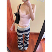 2025新款 粉色深V吊带背心女夏外穿辣妹收腰气质内搭短款 露脐上衣