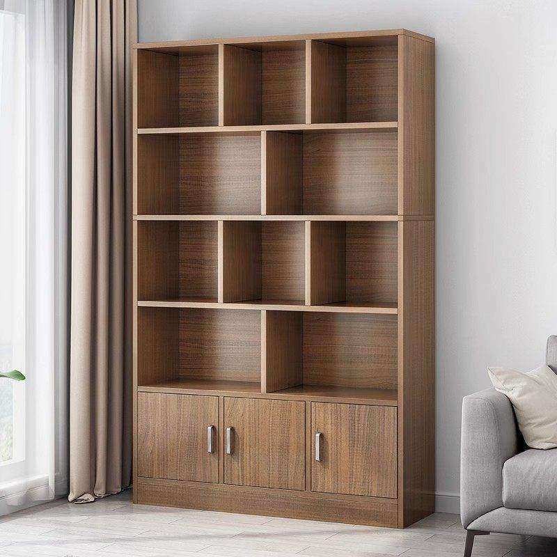 实木色书柜展示柜办公室收纳柜多层储物柜简易书架落地柜子置物柜,住宅家具,书架,淘宝优惠券,粉丝福利购,淘宝优惠卷