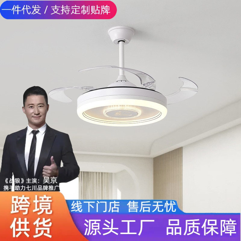 2024新款风扇灯客厅吊扇灯风力可调节变频换气餐厅卧室书房套餐灯