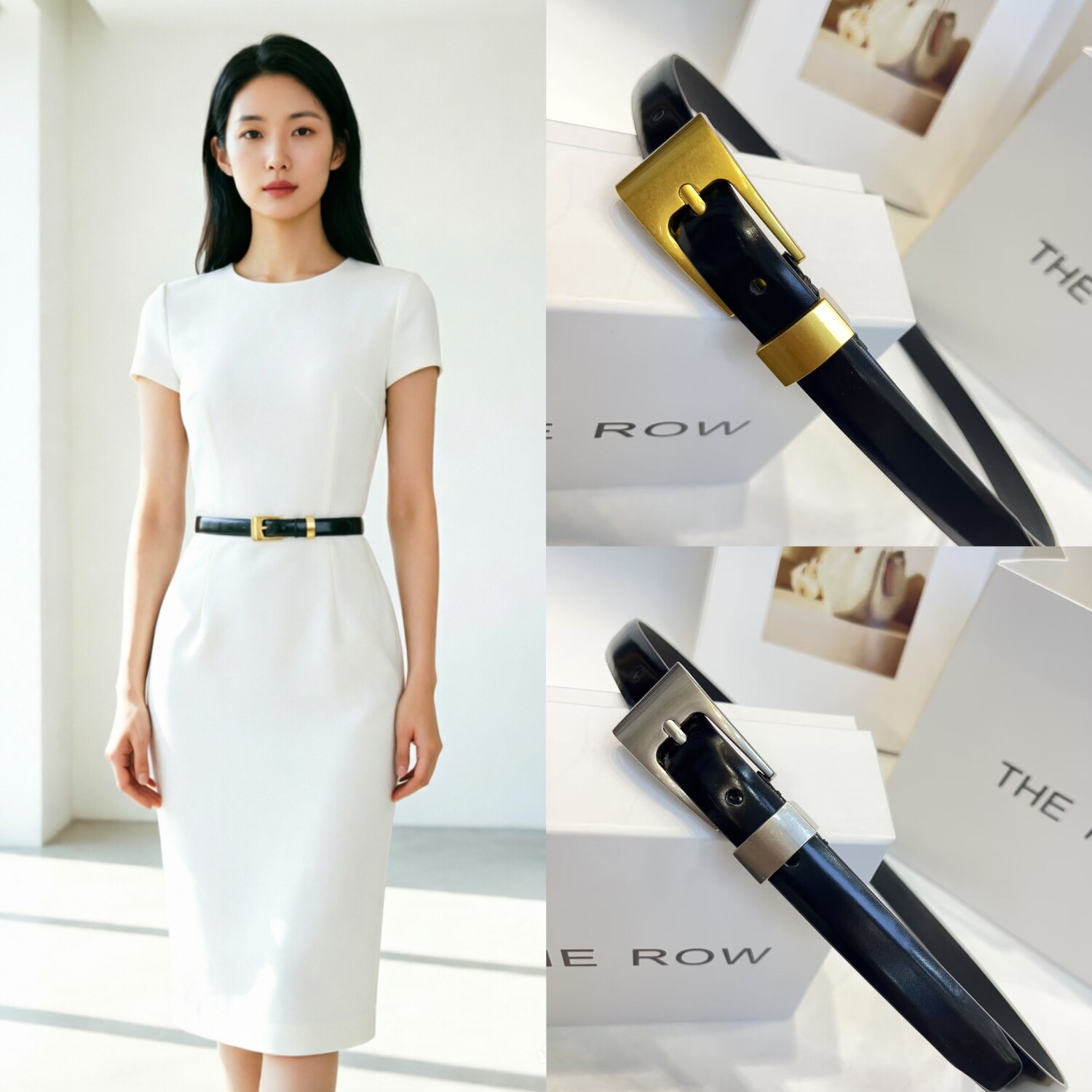 宽度2cm;2026新款女士小腰带头层牛皮真皮装饰黑色细腰封皮带女