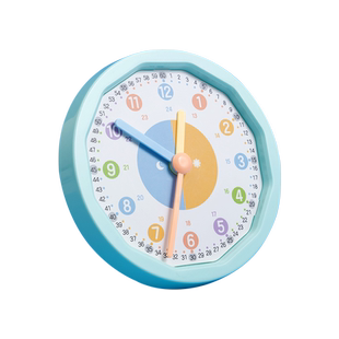 晨光钟表模型儿童启蒙小学生教具一二年级时钟学习认识时间12/24小时三针联动钟面数学学具学习钟早教益智