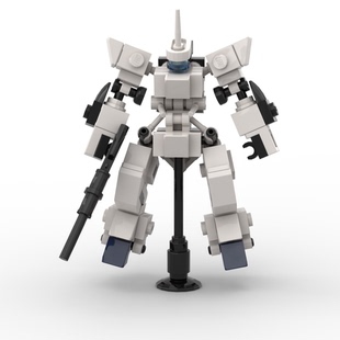 独角兽高达机甲颗粒积木原创MOC模型拼装 作品拼插玩具创意礼物
