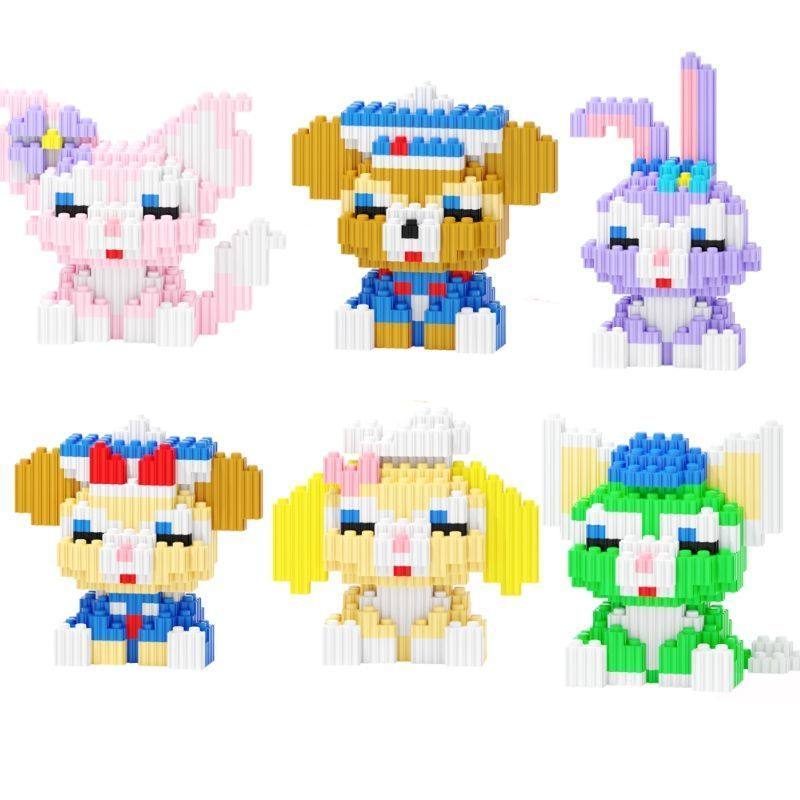 迪士兔小颗粒积木塑料男孩拼插动物模型串联儿童玩具拼接星黛琳娜