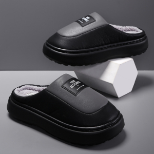 大码棉拖鞋男士2025新款秋冬季室内家居家用加绒保暖防滑拖鞋冬天