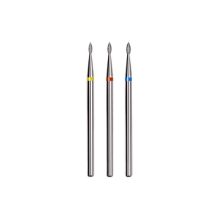美甲工具小米粒打磨头开口袋电镀金刚砂迷你梭形火炬头去死皮修甲