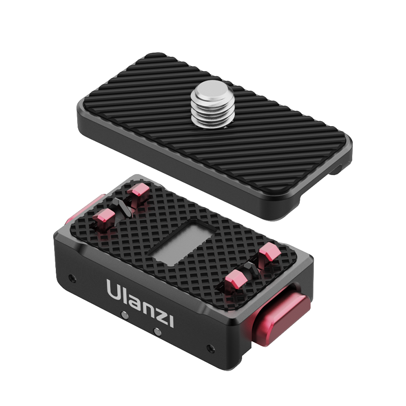 Ulanzi优篮子适用影石insta360 x5/x4磁吸快拆底座Ace Pro2两爪螺孔X3全景运动相机铝合金快装板三脚架配件