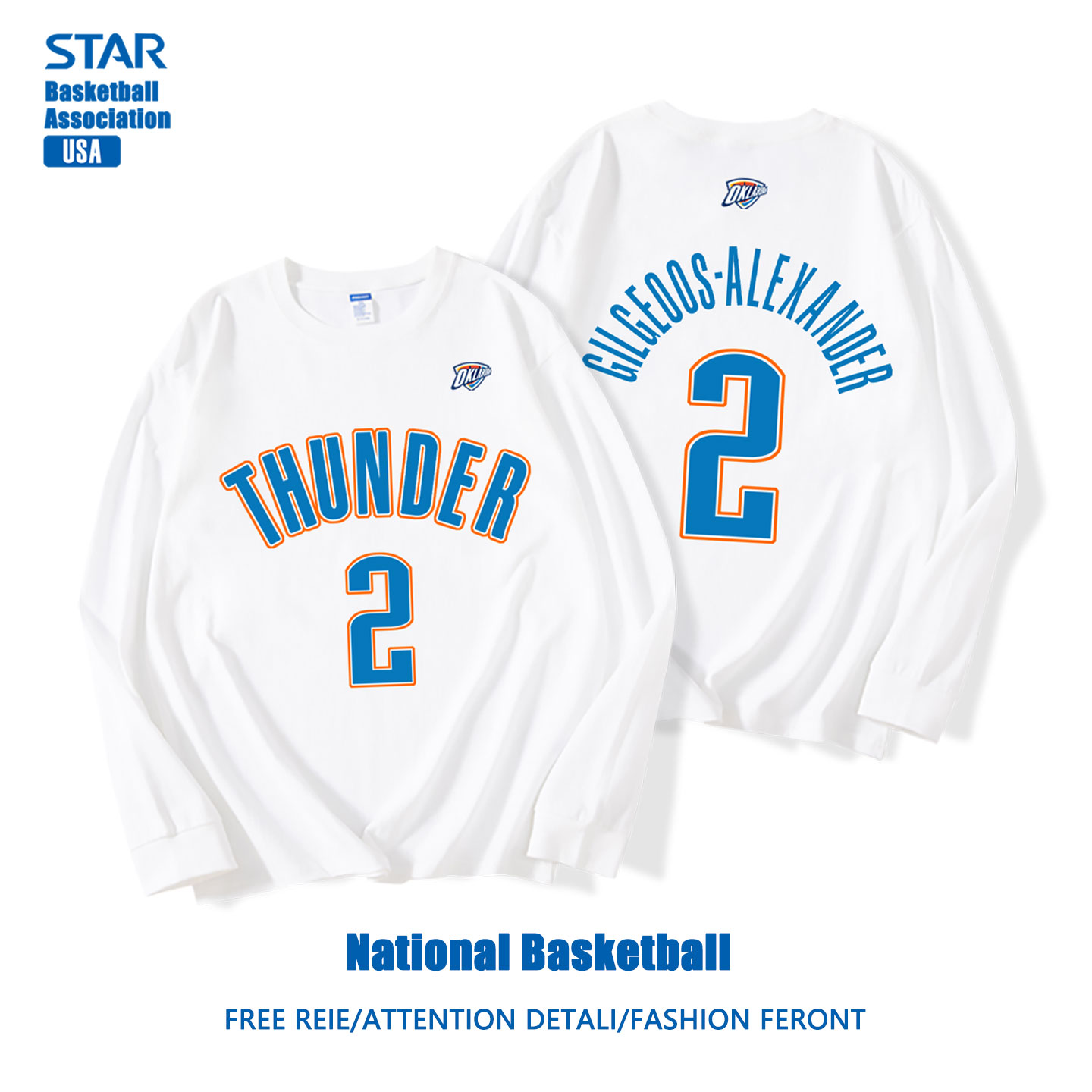 亚历山大运动球衣长袖T恤