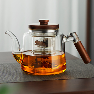 玻璃煮茶壶耐高温电陶炉煮茶器蒸煮两用茶壶烧水壶大容量茶具套装