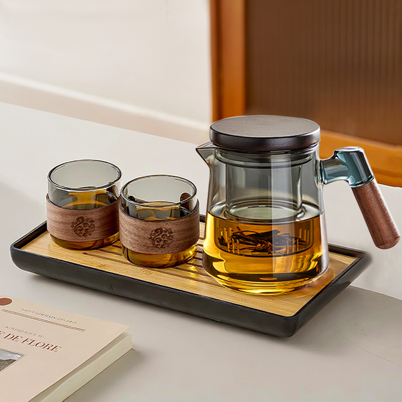 忆壶茶玻璃泡茶壶办公室茶水分离茶具2025新款耐热家用喝茶一人饮