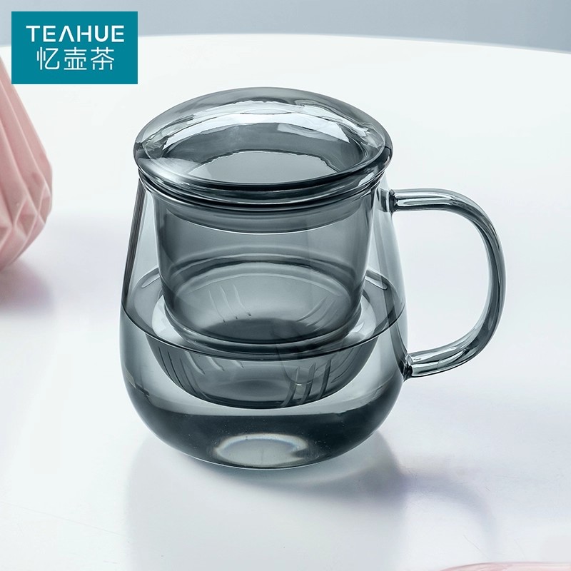 带把手耐热办公室喝水玻璃杯