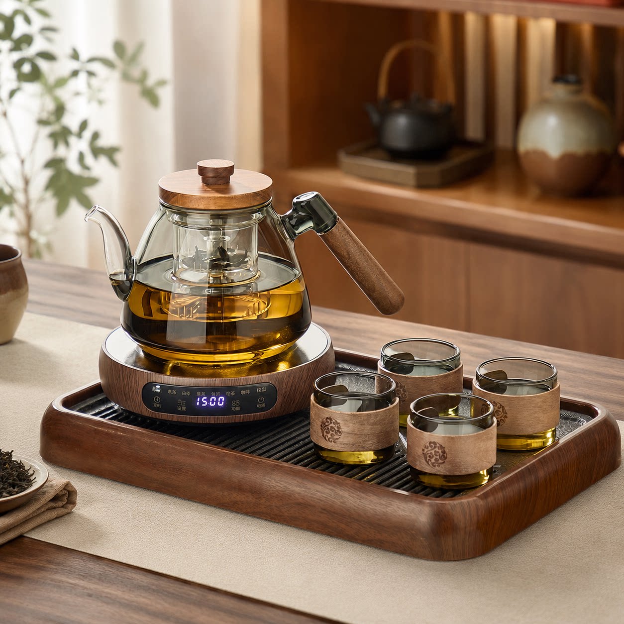 忆壶茶超薄电陶炉煮茶壶茶具套装2026新款大功率玻璃煮茶器养生壶