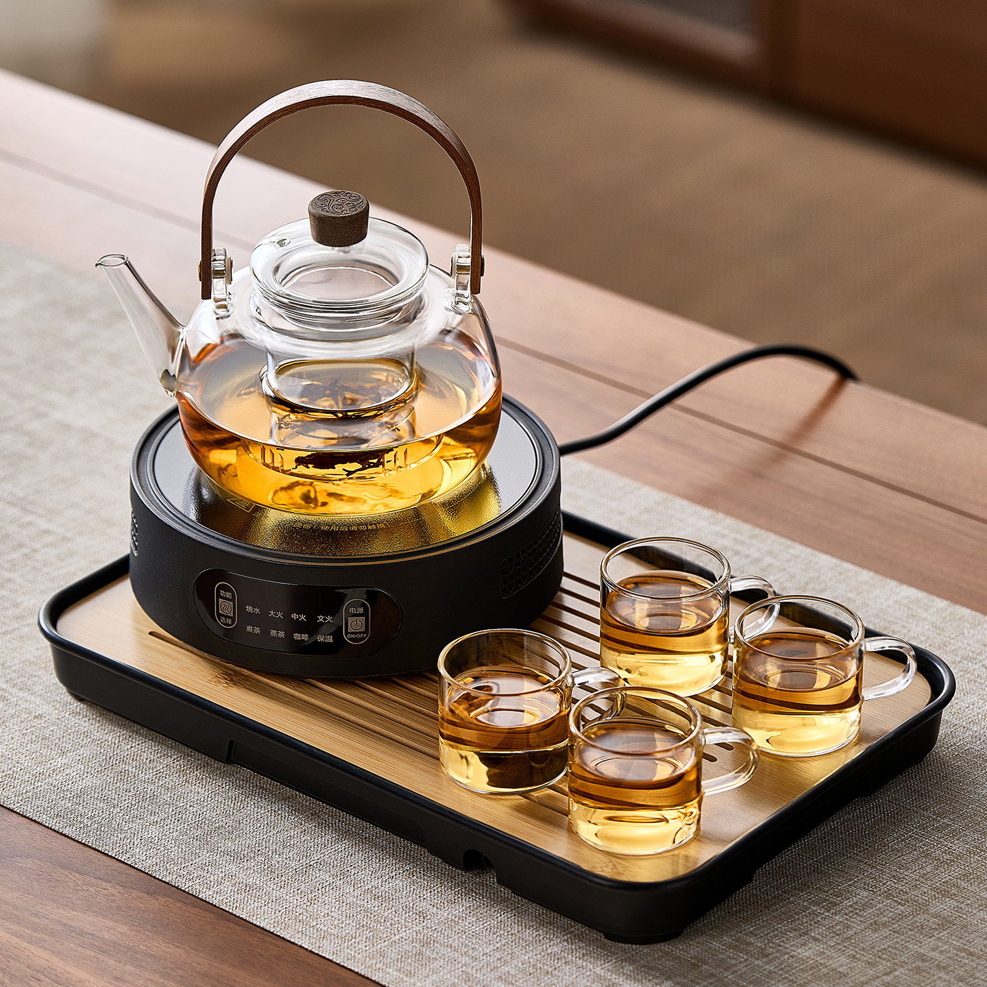 【大功率】玻璃煮茶壶电陶炉套装