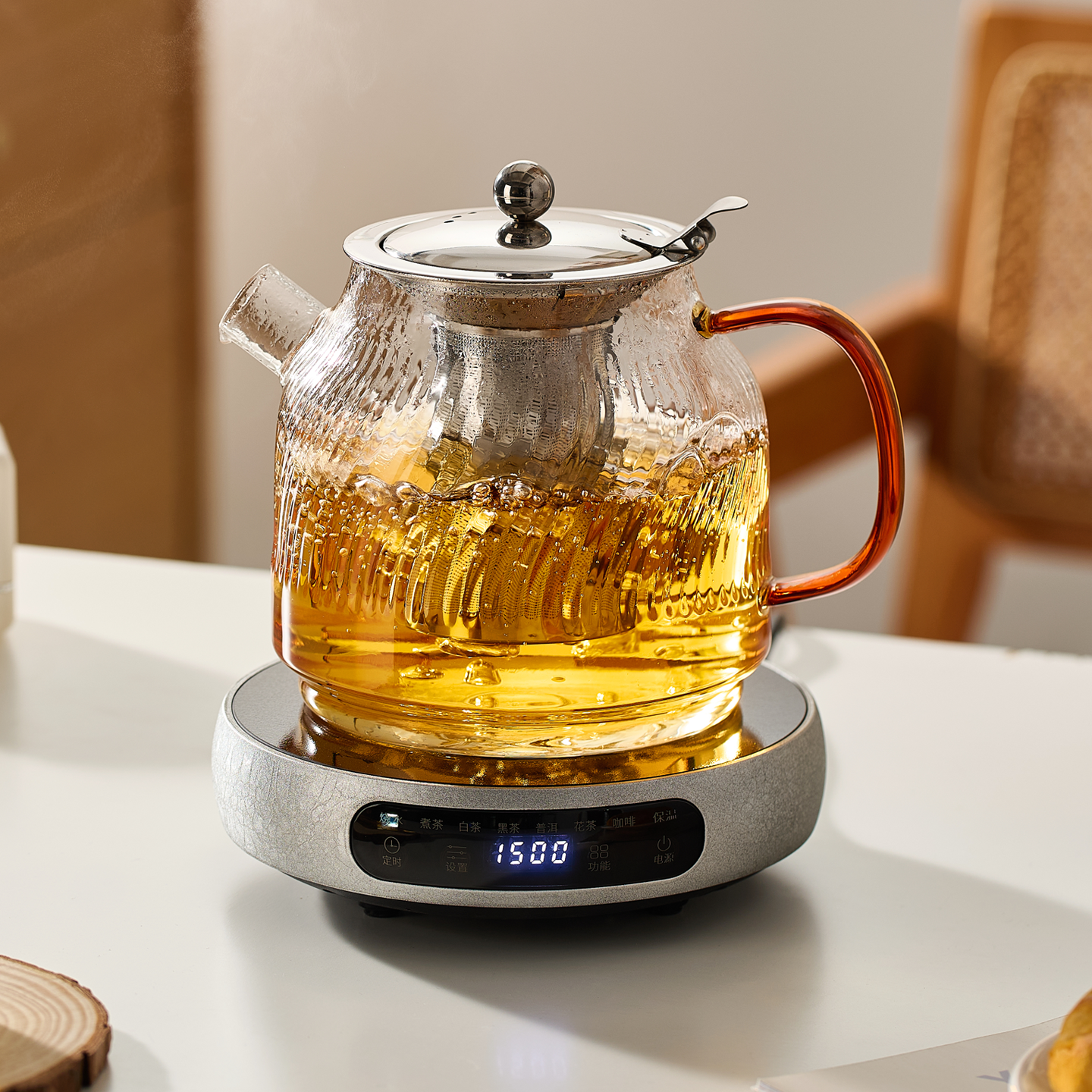 忆壶茶玻璃煮茶壶养生套装多功能电陶炉煮茶器大容量煮花茶烧水壶