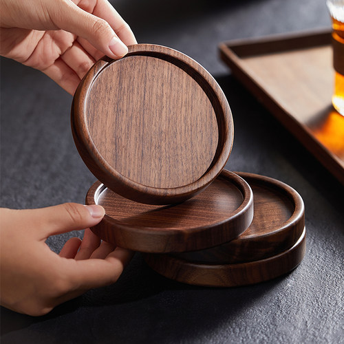 【实木杯垫】加厚防烫隔热底座