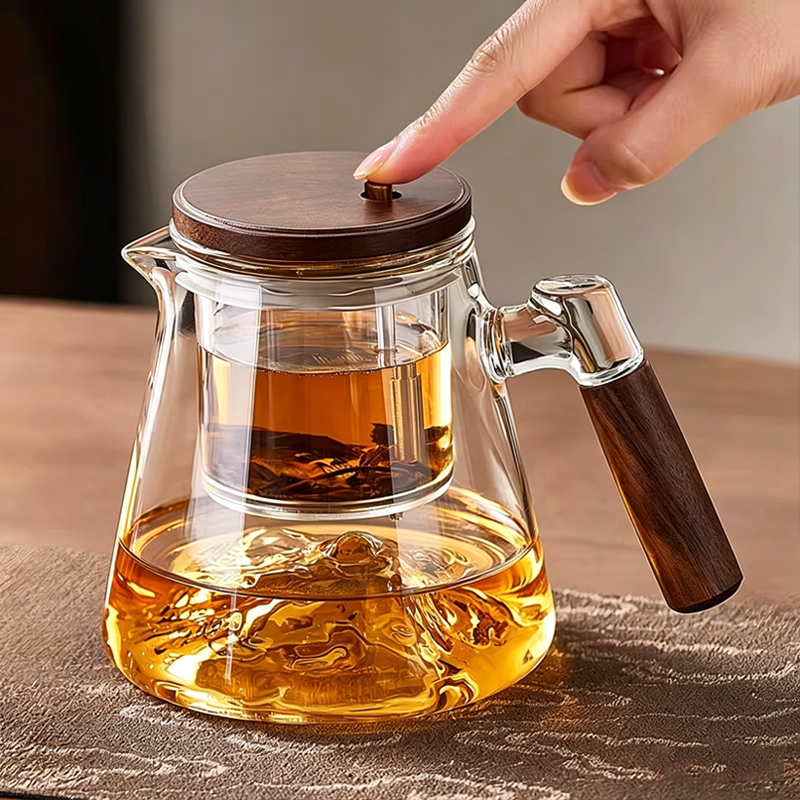 【一键自动过滤】茶水分离飘逸壶