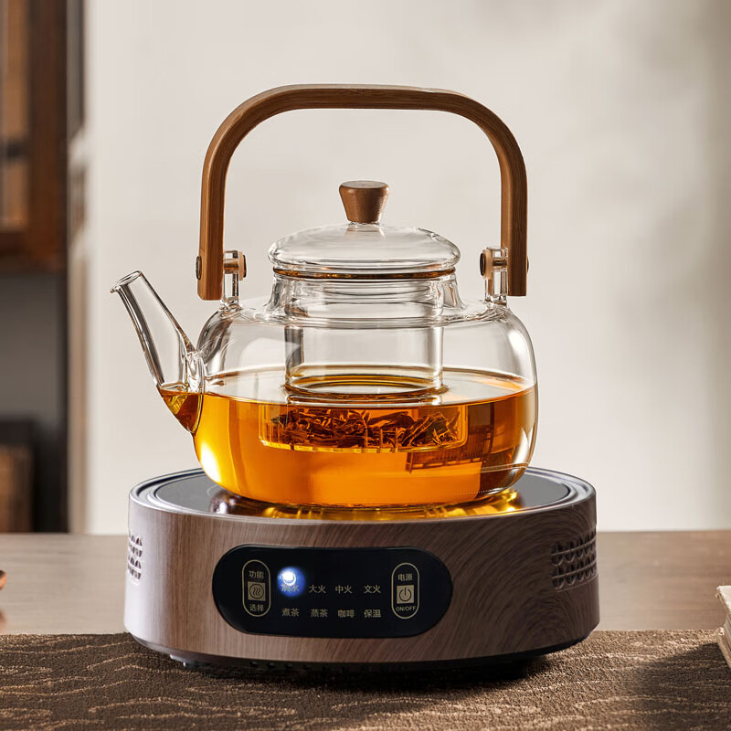 玻璃煮茶壶耐高温蒸煮茶器25年新款提梁壶电陶炉烧水壶泡茶具套装