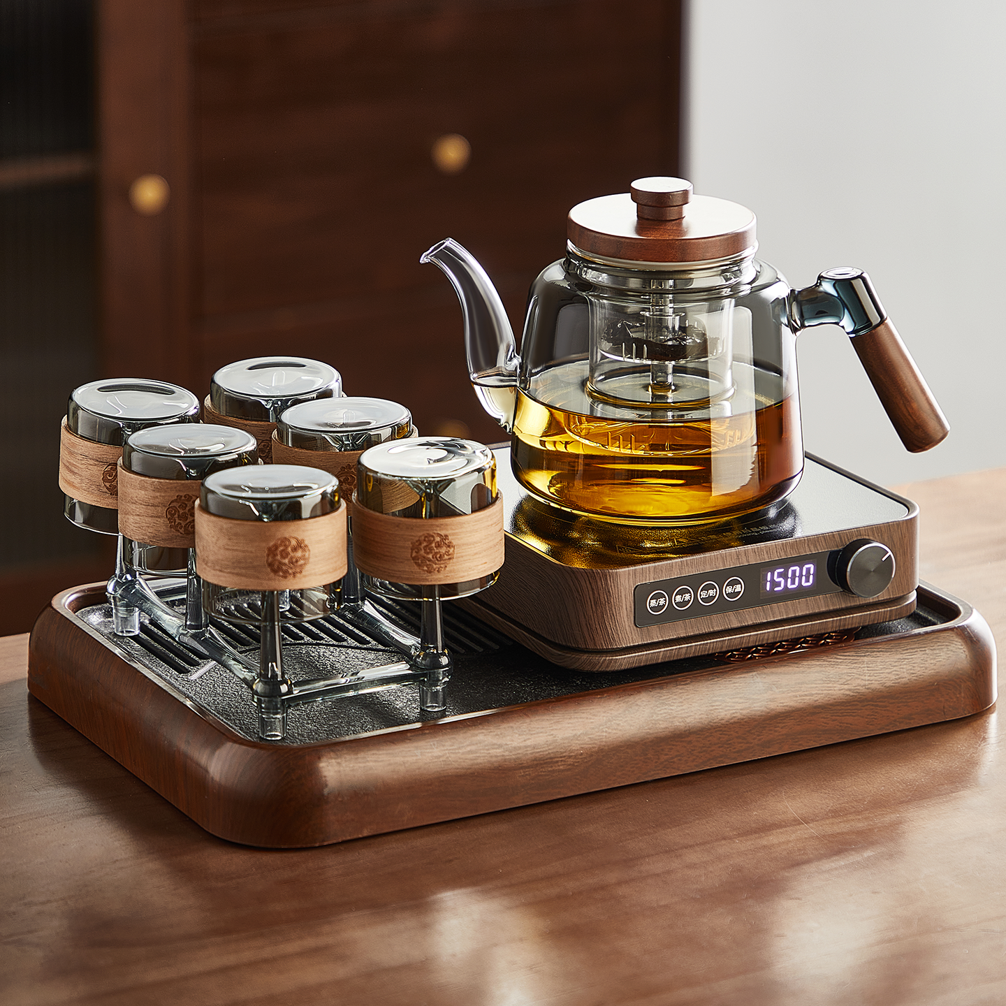 忆壶茶电陶炉玻璃煮茶壶套装家用耐热烧水煮茶整套茶具电热煮茶器