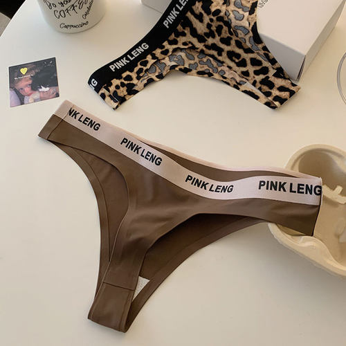 无痕女健身瑜伽运动薄款一片式超隐形内裤欧美性感冰丝t裤女