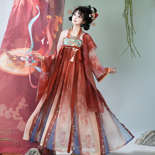 唐制汉服女套装日常齐胸襦裙古装
