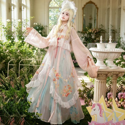 汉洋折衷汉服女汉元素齐胸裙古装