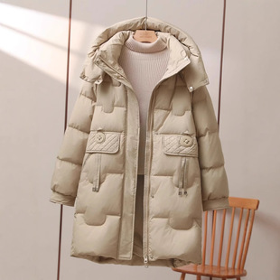 浙江嘉兴平湖羽绒服厂家直销女鹅绒白鹅绒中长款韩版宽松百搭显瘦