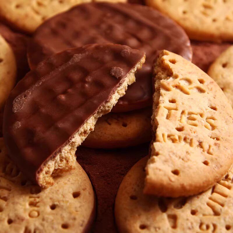 英国进口McVitie's黑巧克力消化饼粗粮饼干零食茶点200g