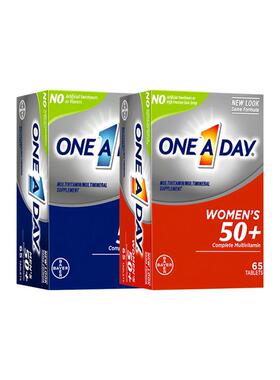 拜耳OneADay中老年复合维生素补充营养50岁+男女钙片VA