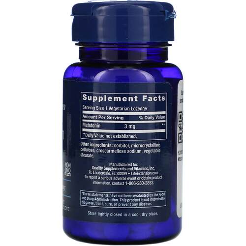 现货美国进口Life Extension 安稳睡眠松果体褪黑激素胶囊3mg60片