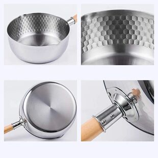 tainless teel aucepan with Lid olid wood handle with hoo