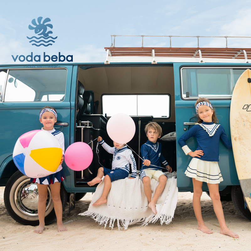 长袖儿童泳衣VodaBeba分体