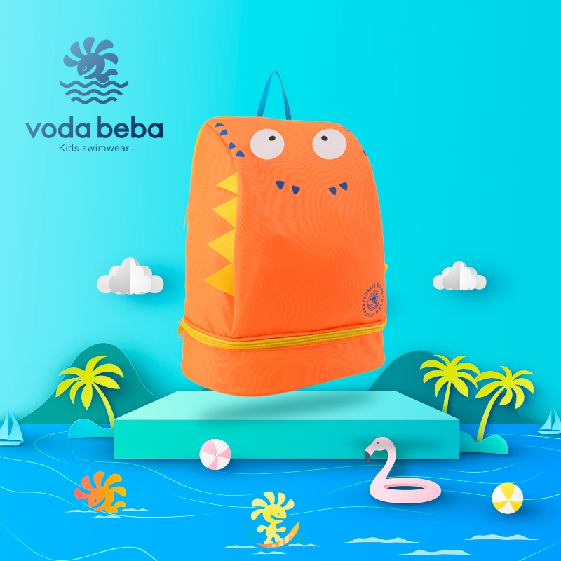 vodabeba橙色气泡鱼游泳专用包
