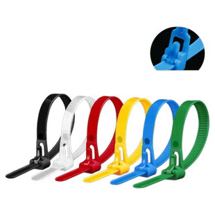 尼龙扎带可松式活扣可重复使用强力可退式可拆卸彩色塑料捆扎线带