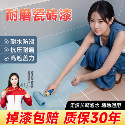 瓷砖改色专用漆卫生间厕所地面