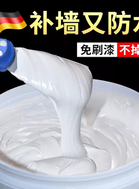德国免漆补墙膏墙面修补膏装修补腻子膏防霉白色防水防潮涂料漆粉