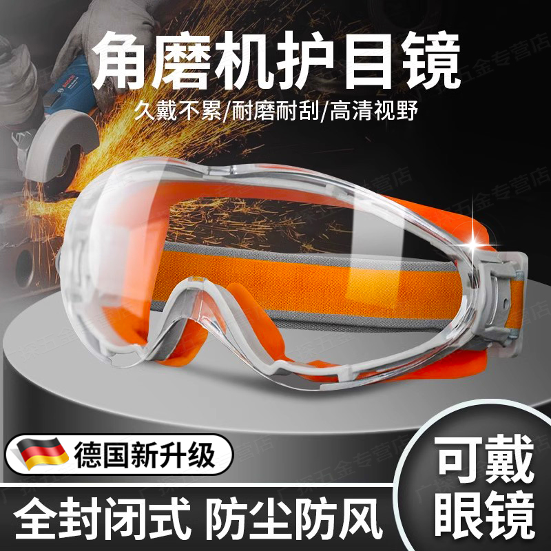 护目镜劳保专用角磨机打磨切割防