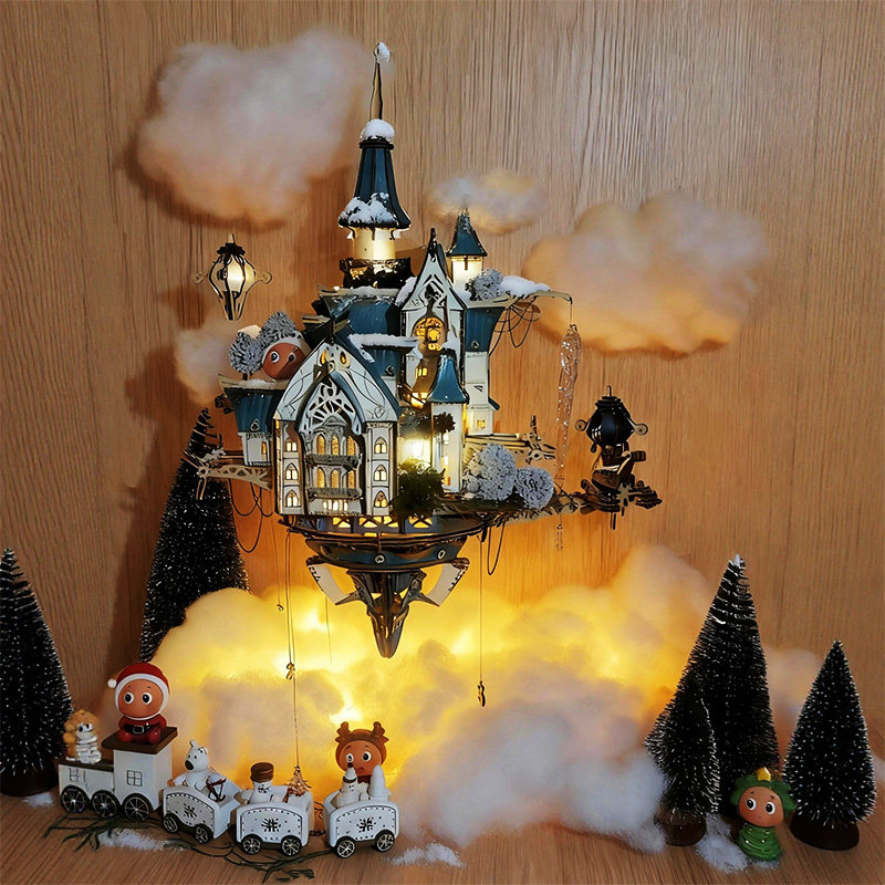 立体拼图diy小屋奇幻蒸汽之城微缩模型城堡手工生日闺蜜新年礼物
