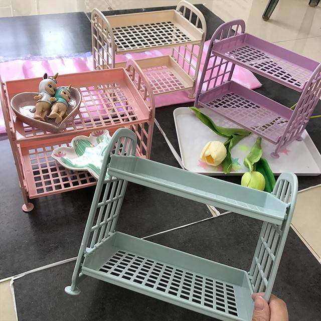 化妆品多层架置物架桌面欧式餐桌收纳盒家用小型双层办公桌上用
