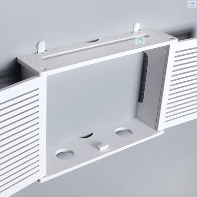 。无线 线网收纳盒路由器置物架落地卧室宽带架打孔wifi光猫插排