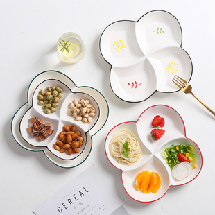 葱姜蒜分格盘配盘子放小菜碟子火锅餐具调料碟211餐盘分格大人