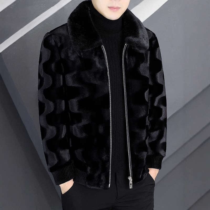 金雕绒外套冬季新款2025防寒保暖时尚洋气仿貂皮大衣